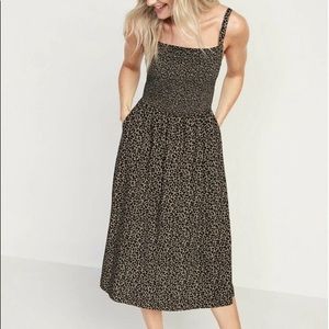 Old Navy Smocked Fit and Flare Cami Midi Dress